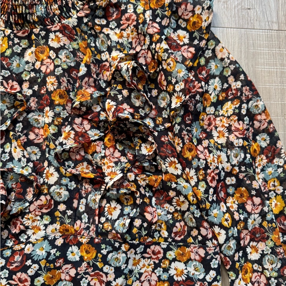 Zara Multicolor Floral Blouse - Picture 3 of 8